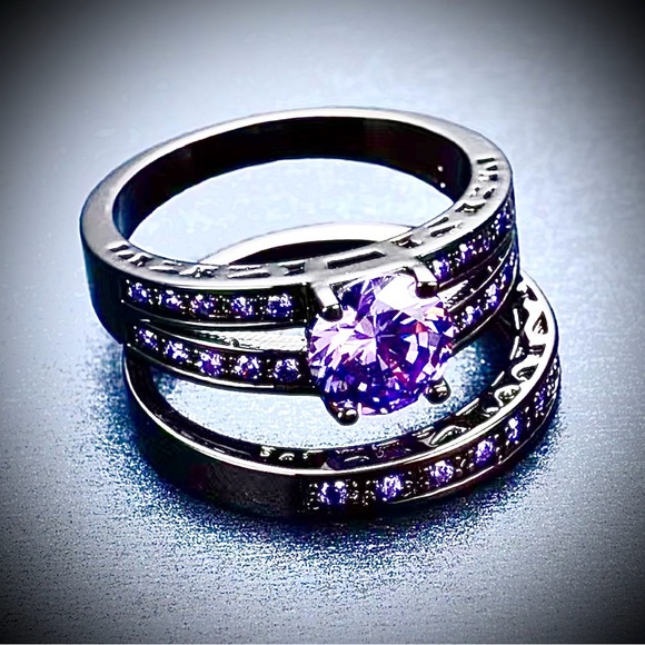 Jewelry - NEW (2 PIECE SET) Amethyst Rings